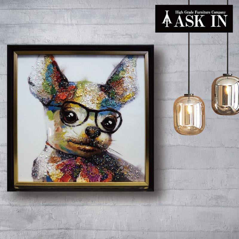 クリスタルアート エリー328 41x41cm チワワ かわいい おしゃれ