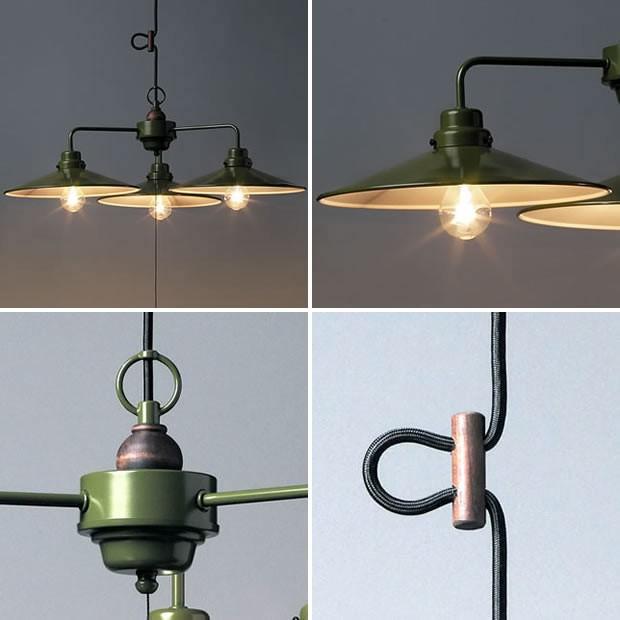 インターフォルム 3連 ペンダントライト 天井照明 照明器具 黒