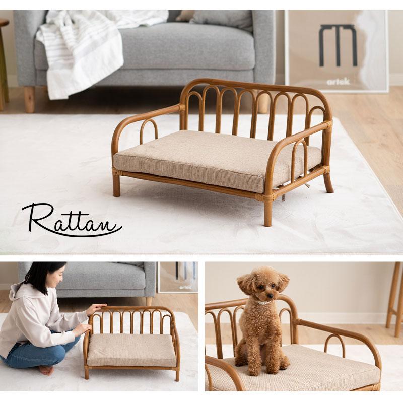 EMOOR（エムール） ドッグベッド 犬 ベッド ラタン 籐 軽量 丈夫 お