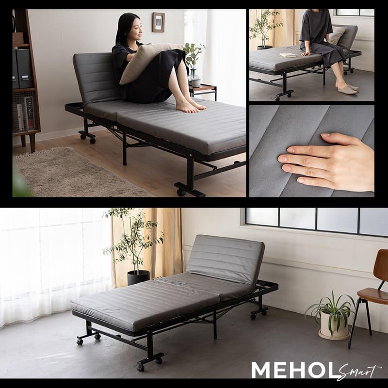 EMOOR（エムール） 折りたたみベッド シングル スリムサイズ 完成品