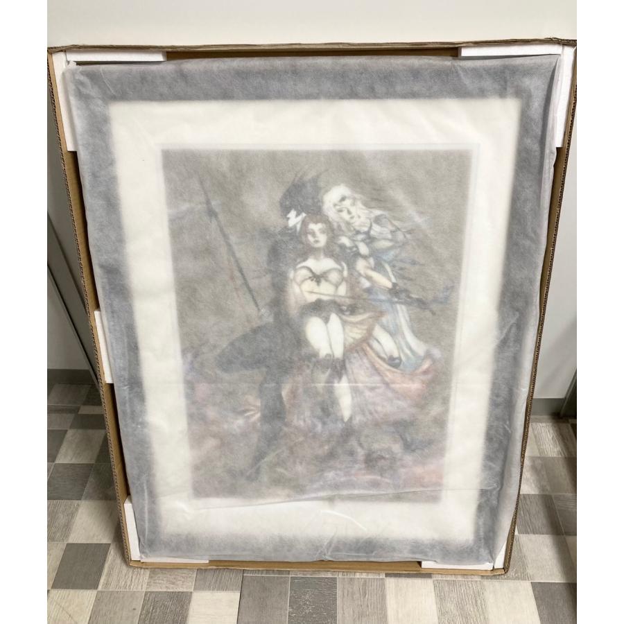 天野喜孝『紅い皇子』154/350 直筆サイン ミクスドメディア 天野喜孝