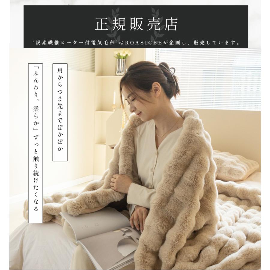 ふわとろ毛布 電気毛布 掛け敷き兼用 大判190×130cm タイマー機能付