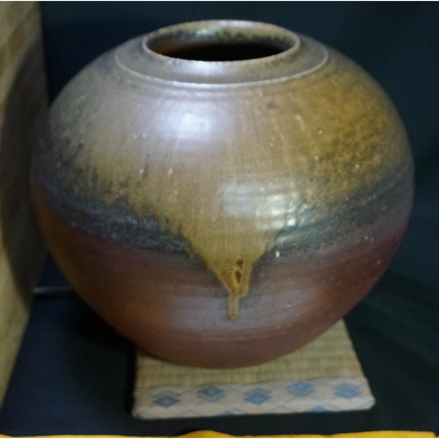 備前焼 松島勉 大壺 サイズ:幅約33cm、高さ約28cm 共箱/共布/栞