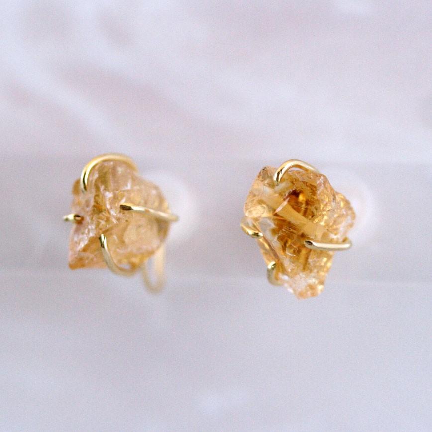 NOFALL EARRING イヤリング 天然石 ノンホール NOFALL/ラフカット