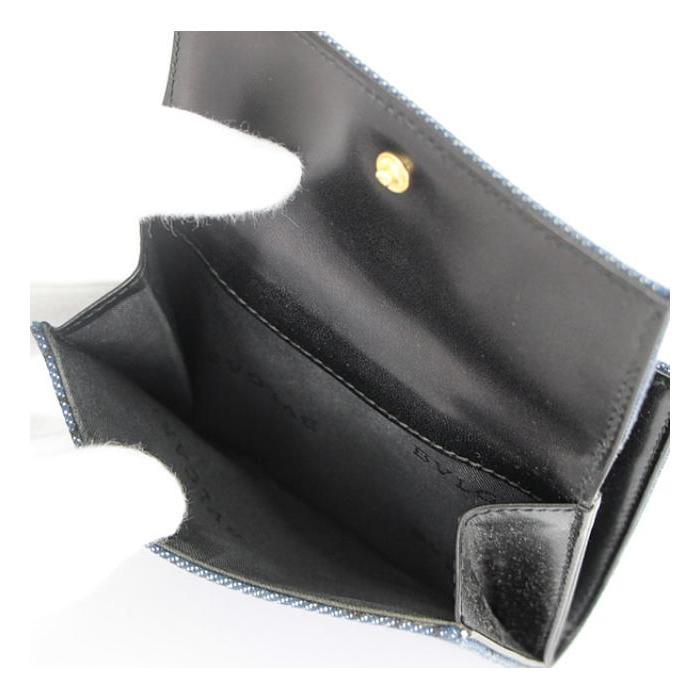 BVLGARI（ブルガリ） ダブルホック デニム ロゴマニア 二つ折り