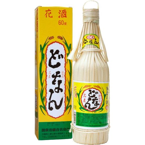 泡盛 どなん 60度 クバ巻き 花酒 3合瓶600ml : 南西酒販 ヤフー店