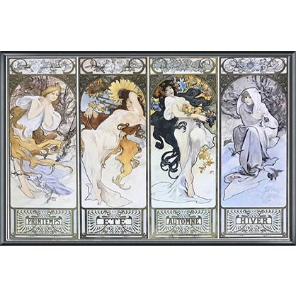 四季 Les Saisons(アルフォンス ミュシャ)額装済ポスター : azポスター