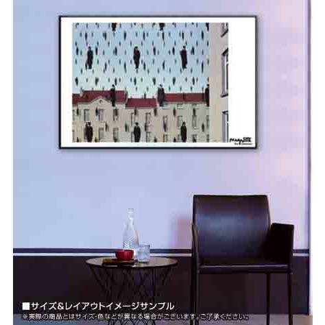 ポスター アート ゴルコンダ（ルネ マグリット） 額装品 アルミ製ハイ