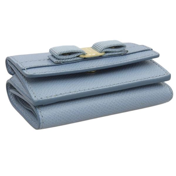 FERRAGAMO（フェラガモ） ヴァラリボン レザー 三つ折り コンパクト