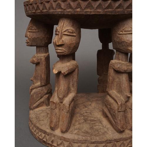 アフリカ マリ ドゴン族 スツール No.2 木彫り 腰掛 椅子 アフリカン