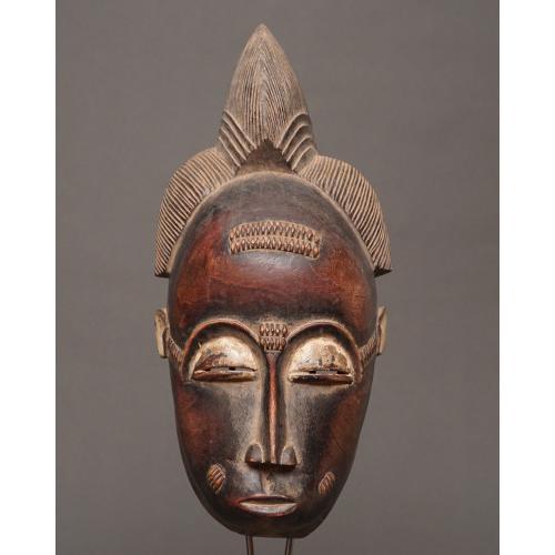 アフリカ コートジボワール バウレ族 マスク 仮面 No.404 木彫り