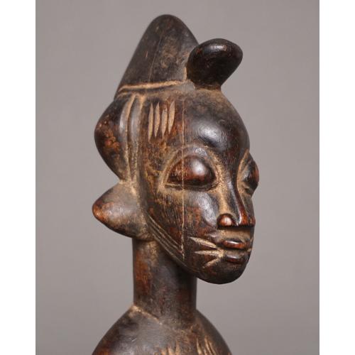 19世紀・コートジボワール「木彫・少年像」アフリカ・民族人形・コロン