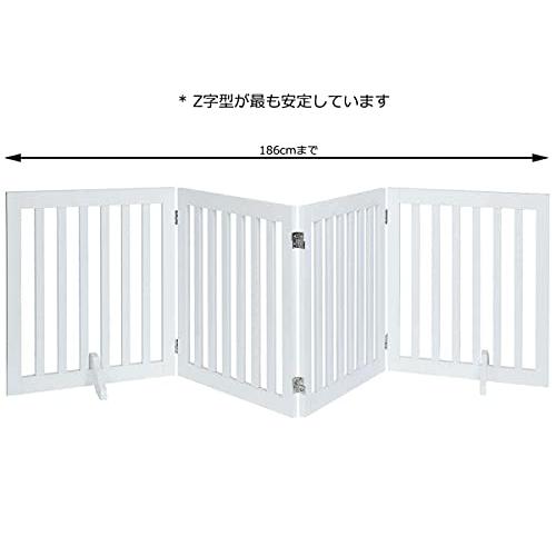 購入 人気☆彡、白い 木製犬用ゲート、折り式バリア、ペット用家具