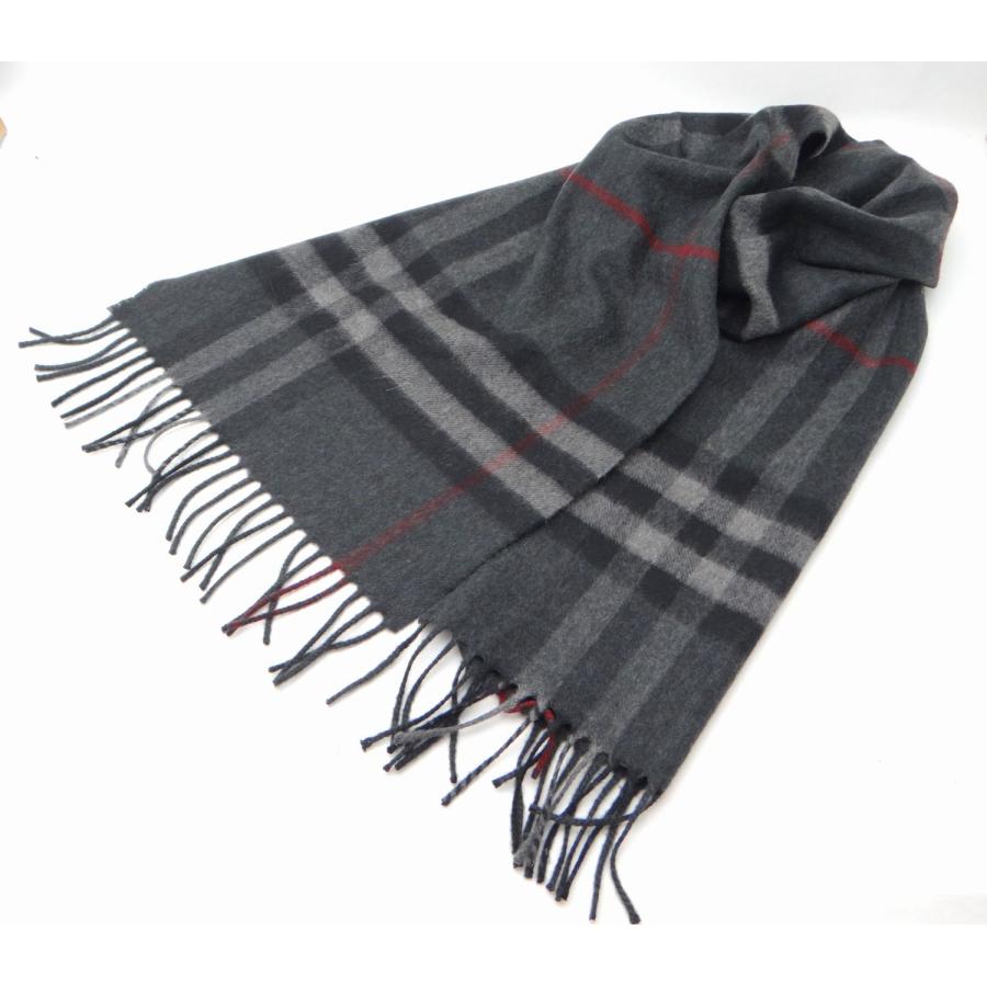 BURBERRY（バーバリー） チェック柄 カシミア100％ マフラー グレー系