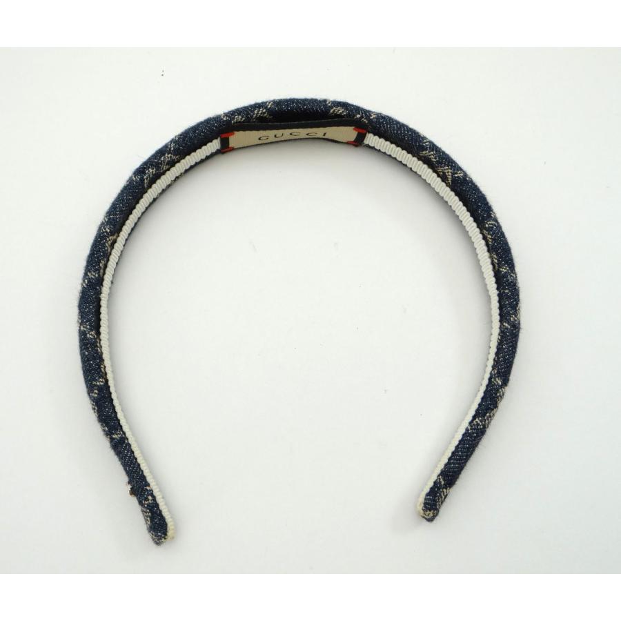 GG GUCCI グッチ 652835 デニム ヘアバンド カチューシャ ヘア