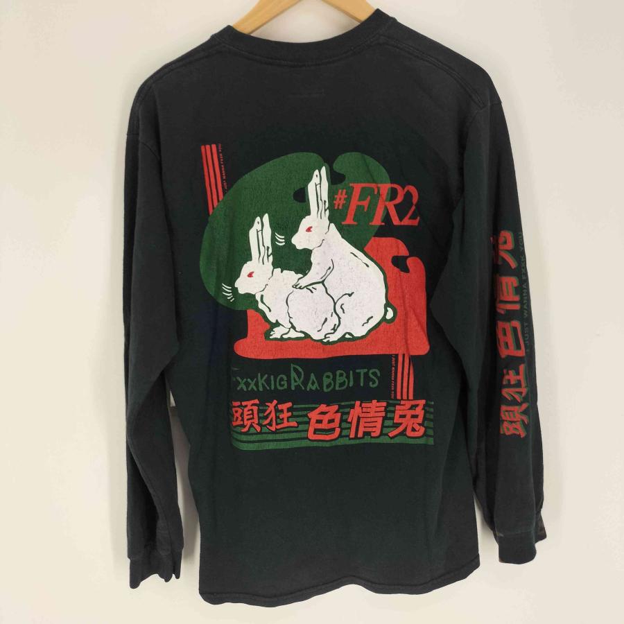 FR2 FR2(エフアールツー) 18SS 頭狂 色情兎 両面プリント L/S Tシャツ
