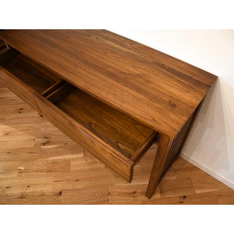 コンソールテーブル パソコンデスク チーク 無垢 幅120cm アジアン