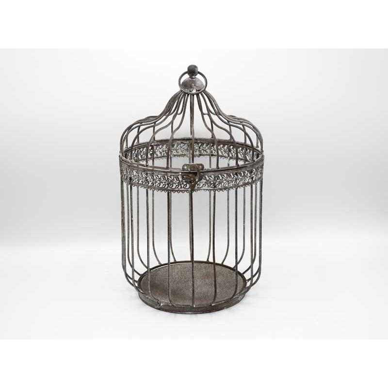 バードケージ L ラスティック ラウンド アイアン 鳥籠 プランター