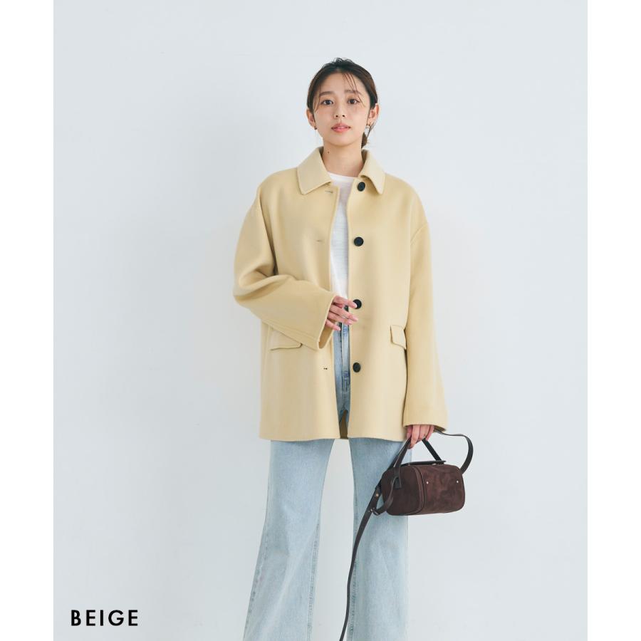 ベースメントオンライン MAAYAデザイン リバーミドルコート ベージュ