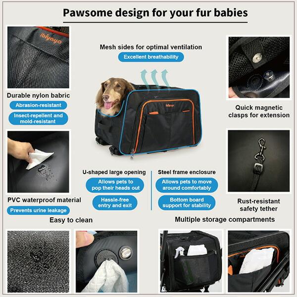 ibiyaya（イビヤヤ） JetPaw ペット キャリア バックパック 拡張 5WAY