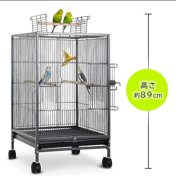 大型黒鳥かご キャスター付き 鳥ケージ 大型 キャスター付き」の人気