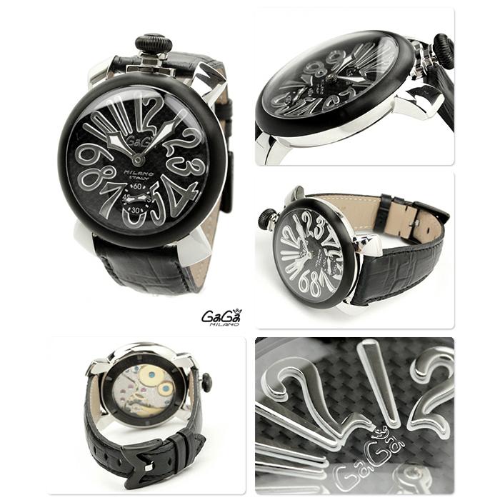 GaGa MILANO（ガガミラノ） 腕時計 手巻き 48MM 5013.1 レザー