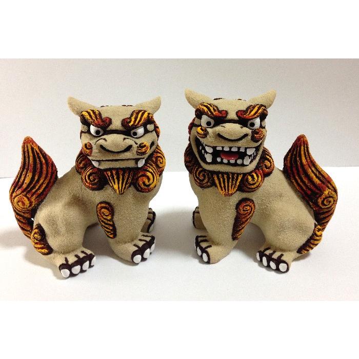 シーサー置物 大獅子シーサー 座 ペアシーサー 大 厄除 幸運招き