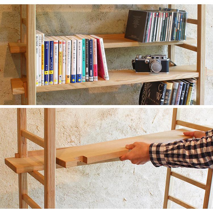 リビング収納 ディスプレイ シェルフ ラック 無垢 木製 天然木 オーク