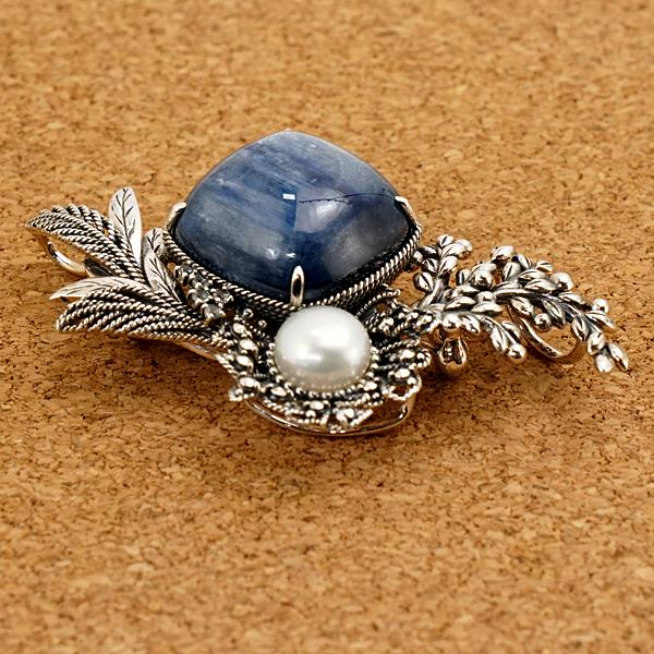 ウィリアムモリス ブローチ ペンダント シルバー925 カイヤナイト 碌山