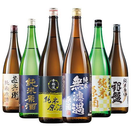 日本酒 純米酒 特割 6酒蔵 純米原酒 飲み比べセット 一升瓶 6本組