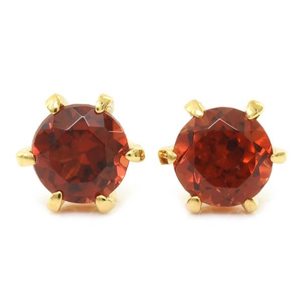 3mm ガーネット ティファニーセッティングピアス PT900 K18 K10対応