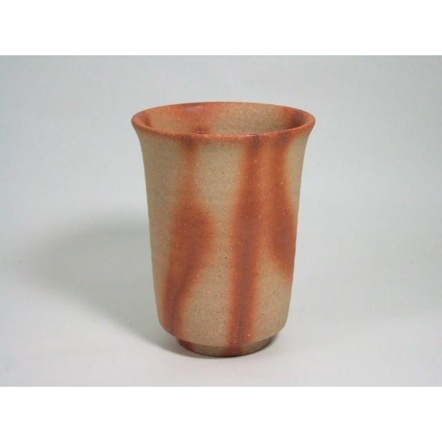 備前焼 小西陶古 ビアマグ(緋襷) ビアタンブラー ビールグラス