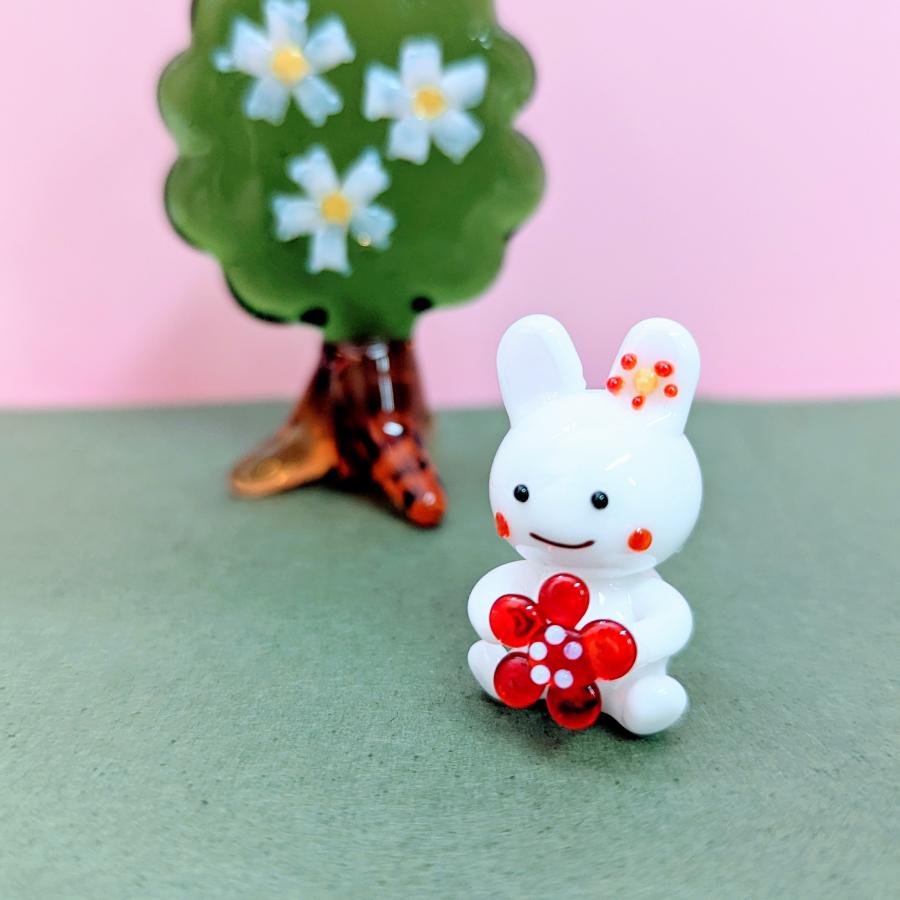 梅の木ガラス細工ミニチュア