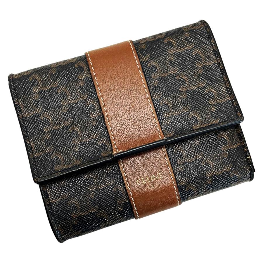 CELINE（セリーヌ） トリオンフ ブラウン 3つ折り財布 レディース