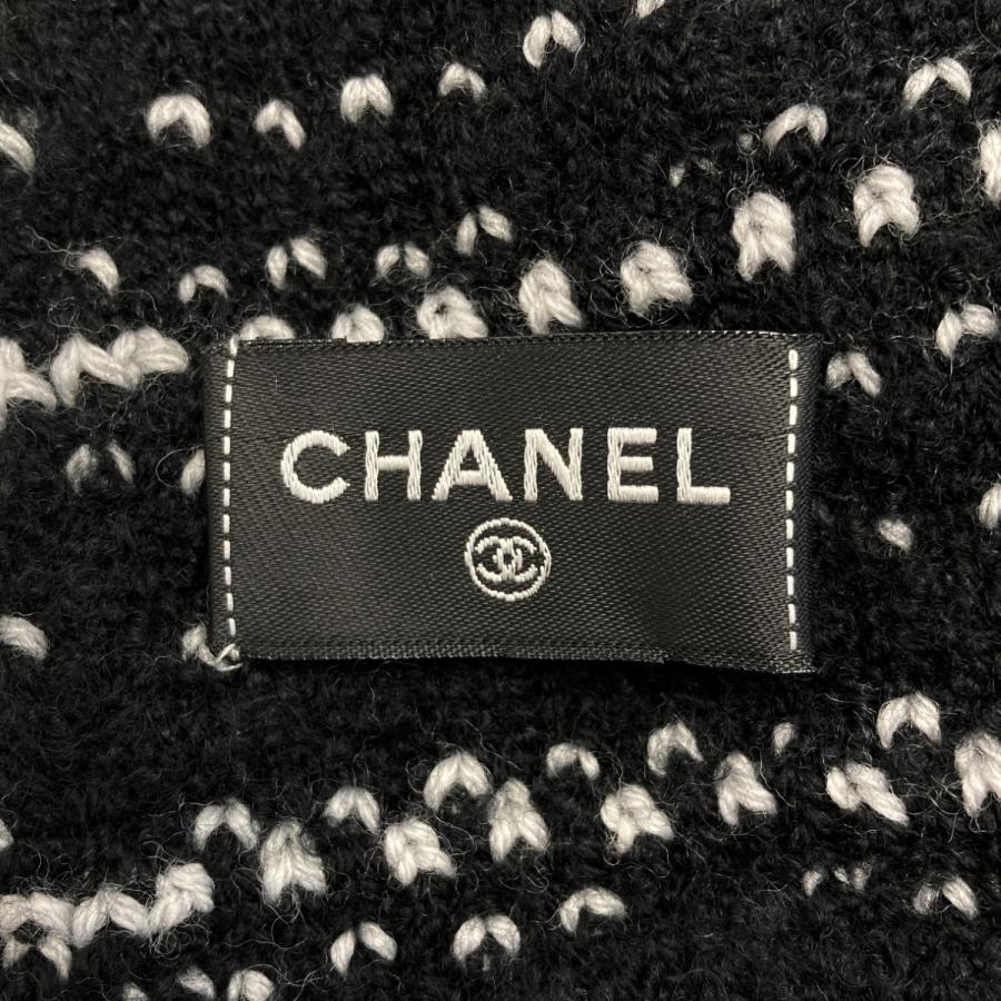CHANEL（シャネル） ココマーク ポケット付き マフラー ブラック