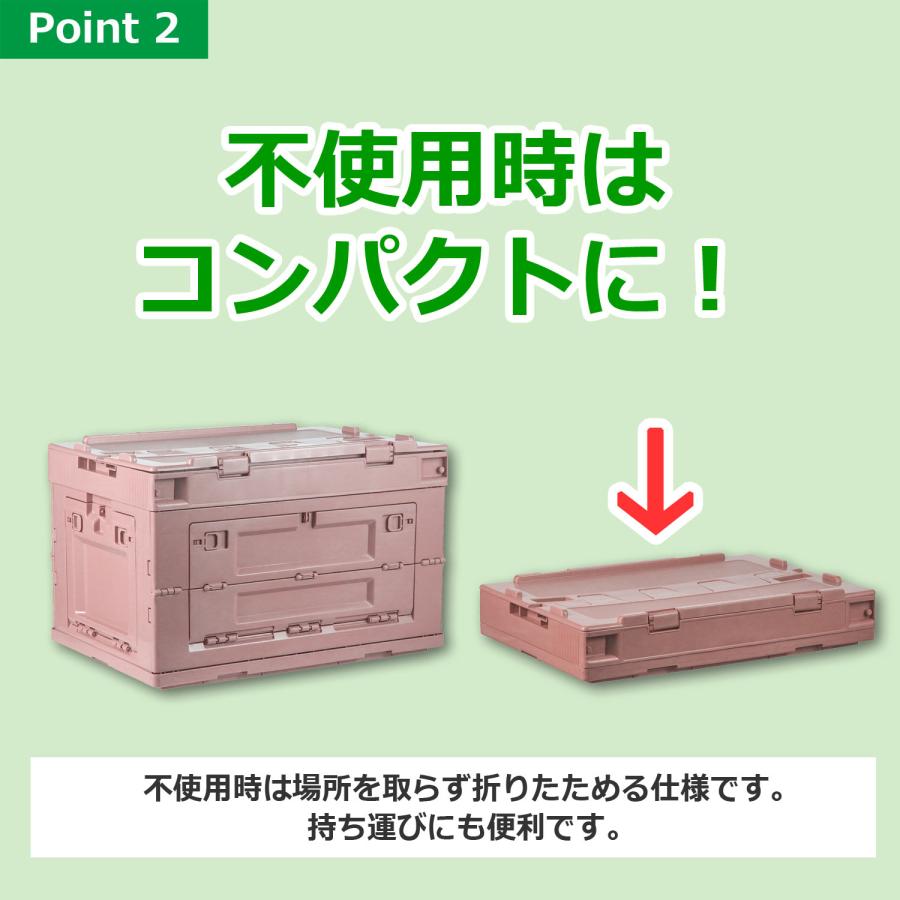 折り畳み収納ケース ベージュ キャンプ ケース 50L 収納ボックス