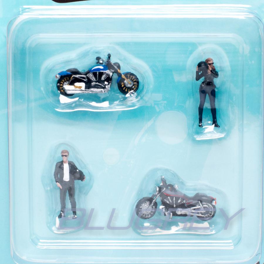 アメリカン ジオラマ 1/64 フィギア モトマニア 2 バイカー セット