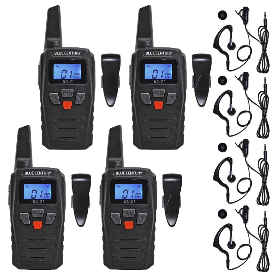 トランシーバー 4台セット BC-21＆ 耳掛け イヤホンマイク 4個付属