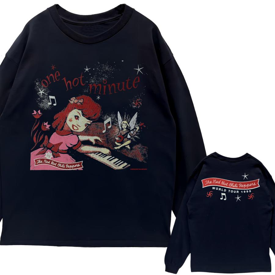 リブあり]レッチリone hot minute ロンT 長袖 ロングスリーブ Tシャツ