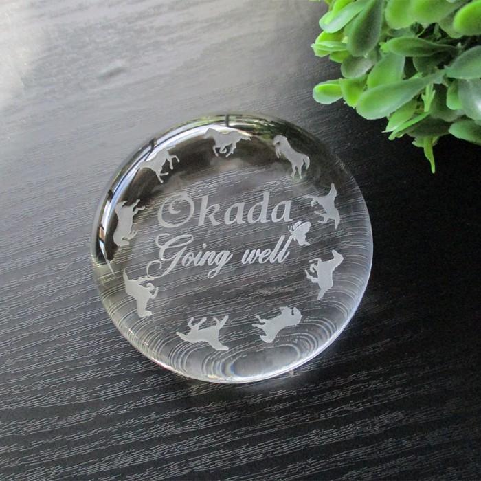 馬九行くペーパーウェイト 名入れ ペーパーウェイト 文鎮 縁起 幸運