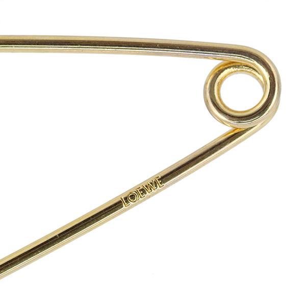 ロエベ LOEWE GP メカノピン チャーム ゴールド ピンク 安全ピン