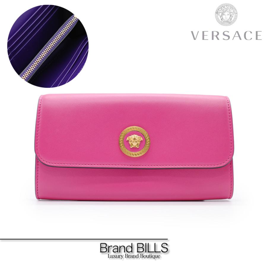 GIANNI VERSACE 新品 ヴェルサーチェ 二つ折り 長財布 ピンク