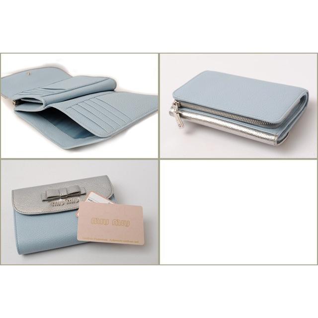 miu miu（ミュウミュウ） 財布 miumiu 3折財布 5M1225 MADRAS/マドラス