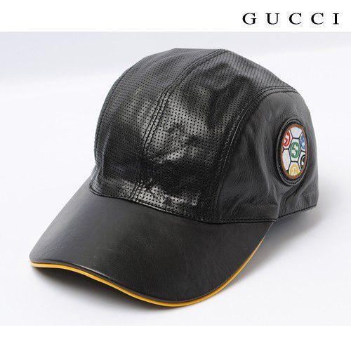 GUCCI（グッチ） 【送料無料】グッチ キャップ・帽子 レザー/ブラック