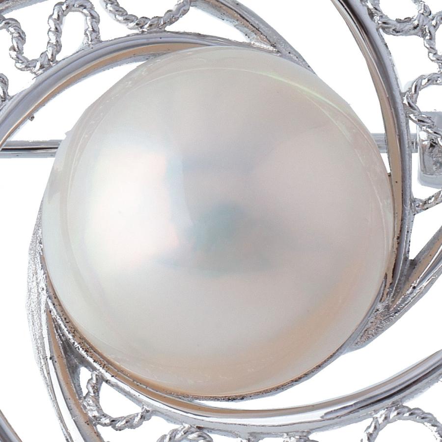 TASAKI（タサキ） マベパール ペンダント ブローチ シルバー パール