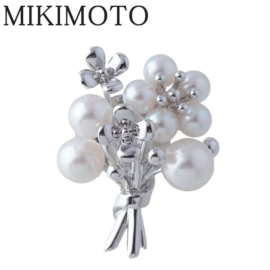 MIKIMOTO（ミキモト） パール ピン ブローチ ブーケ 現行モデル アコヤ