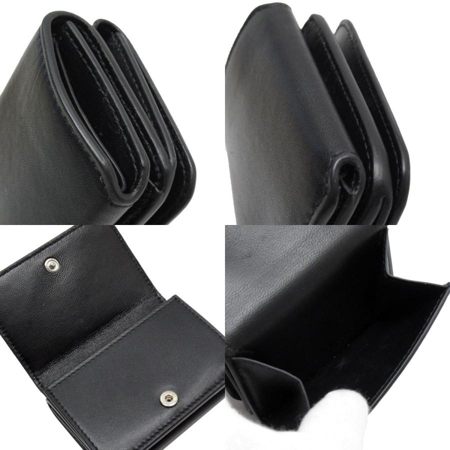 BALENCIAGA（バレンシアガ） 三つ折り財布 レザー ブラック : ブランド