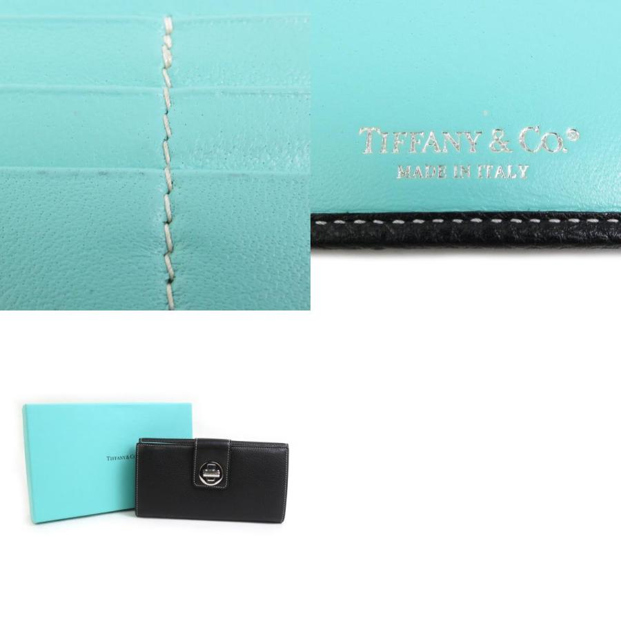 TIFFANY&Co.（ティファニー） 二つ折り長財布 レザー ブラック