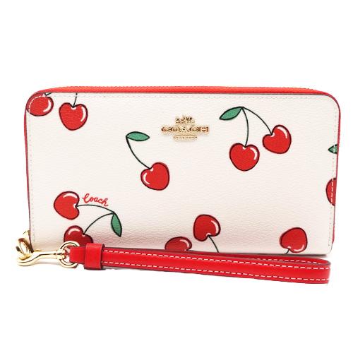 COACH（コーチ） 財布 サイフ 新作 新品 チェリープリント ファスナー