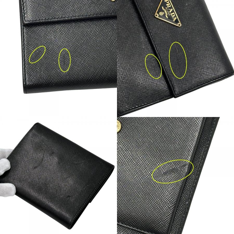 PRADA / 3つ折り財布/BLK/ブラック/黒/無地/レディース/プラダ PRADA